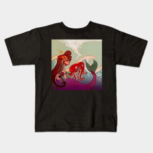 'Orange Sdrew' Mermaid Kids T-Shirt